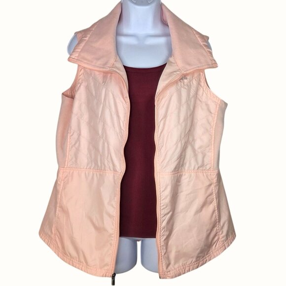 Columbia Light Pink Full Zip Sleeveless Windbreaker Running Vest Size Large - Picture 1 of 6